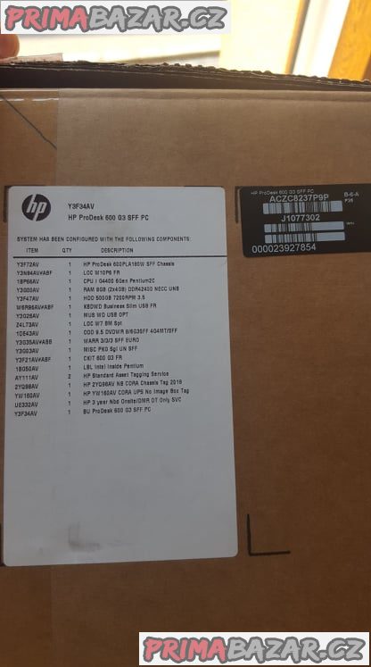 Uplne novy HP ProDesk 600 G3 SFF PC, nikdy nepou