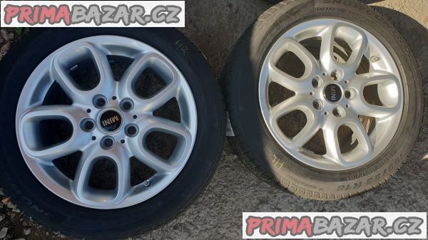 zánovní alu kola elektrony mini skoda vw 5x112 s pneu pirelli 6855103 6.5jx16 et54