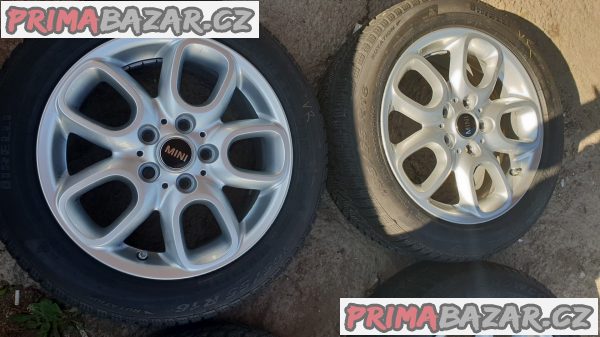 zánovní alu kola elektrony mini skoda vw 5x112 s pneu pirelli 6855103 6.5jx16 et54