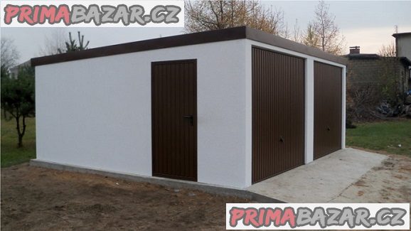 Omítnutá montovaná garáž - celá ČR