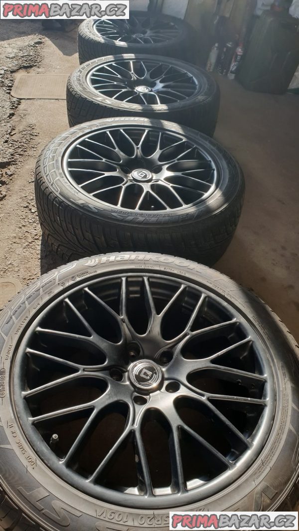 alu kola elektrony germany  diewe wheels černý lak 5x130 9jx20 et45 pneu Hankook ventus 275/45 r20