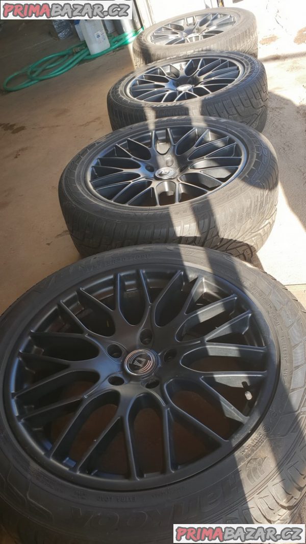 alu kola elektrony germany  diewe wheels černý lak 5x130 9jx20 et45 pneu Hankook ventus 275/45 r20