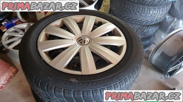 plechové disky Volkswagen Škoda s poklicema orig. VW 3C0601027Ah 5x112 6.5jx16 et42