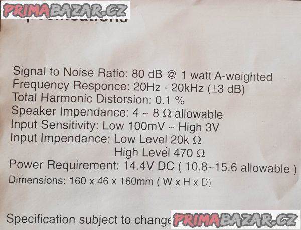 High Power Car Amplifier ROCKWOOD