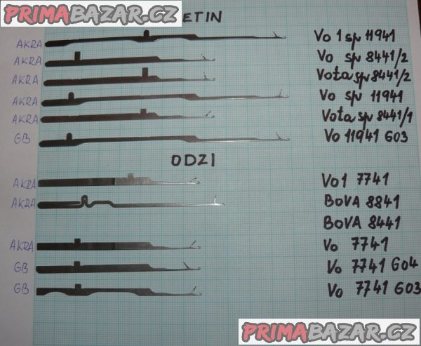 Pletací jehla BOVA   8841 ( AKRA) - 100 ks