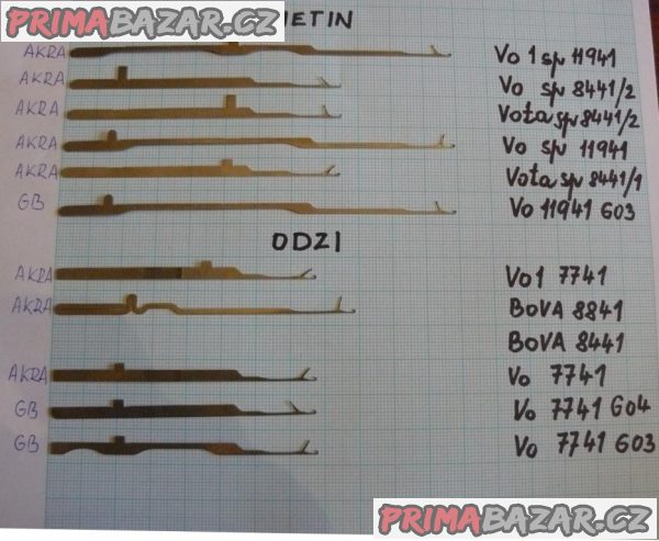 Pletací jehla BOVA   8841 ( AKRA) - 100 ks