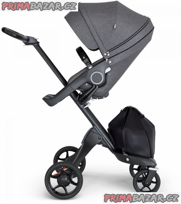 2018 Stokke® XPLORY® V6 kočárek + koženkové rukojeti