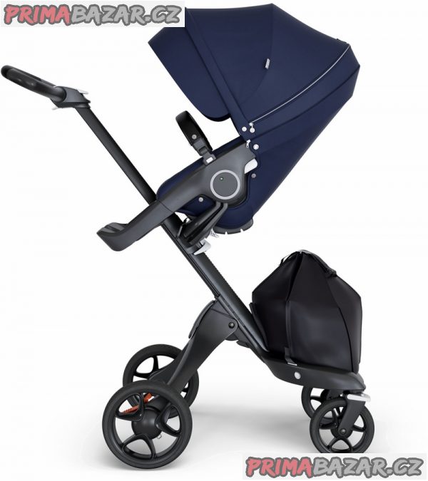 2018 Stokke® XPLORY® V6 kočárek + koženkové rukojeti