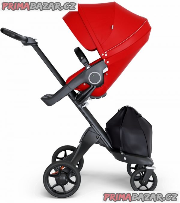 2018 Stokke® XPLORY® V6 kočárek + koženkové rukojeti