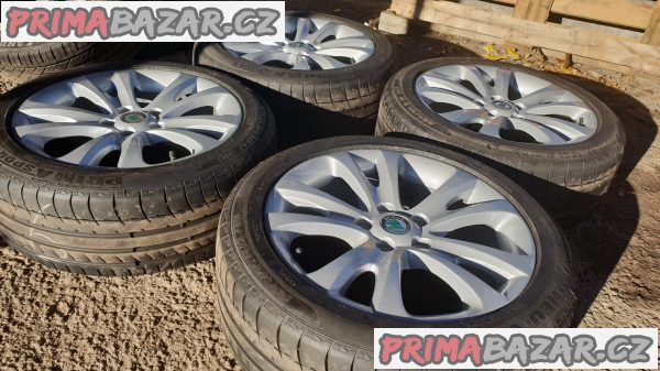 alu kola elektrony škoda v super stavu 3T0601025d 5x112 7.5jx17 et49