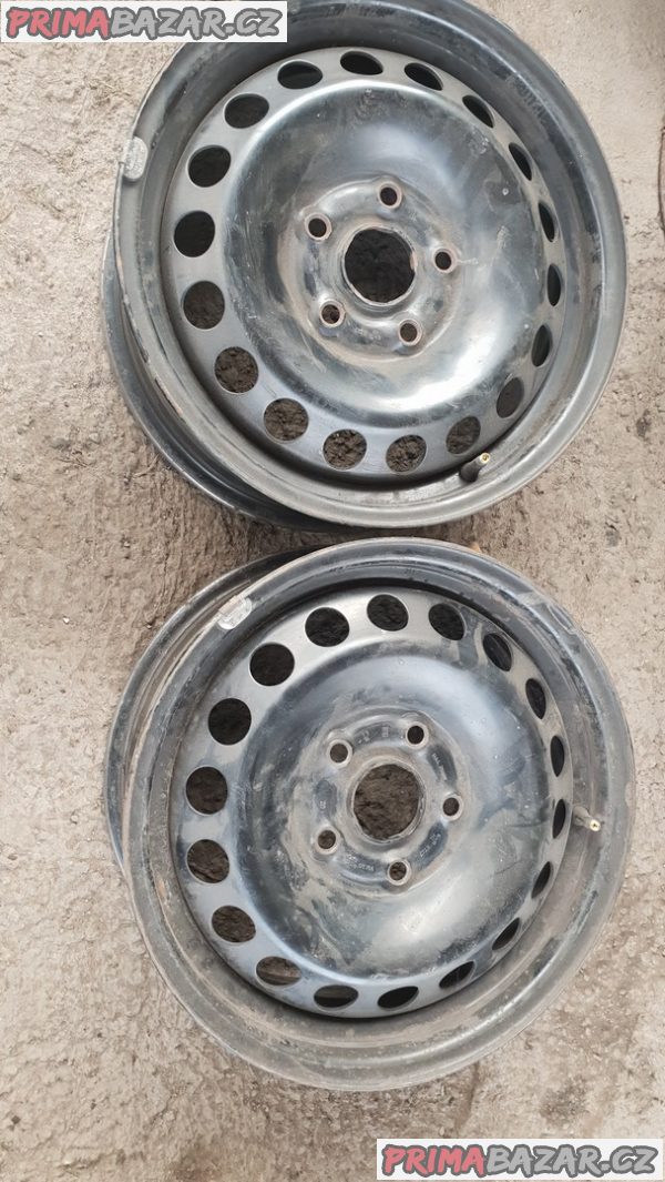 2x plechovy disk 5x112 vw 6jx15 et47 r15