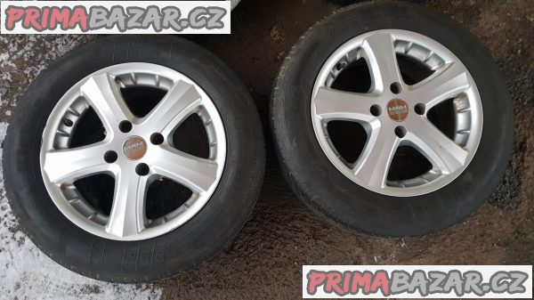 alu kola elektrony MAM v super stavu bez odrenin 4x108 6.5jx15 et37 pneu kleber 195/60 r15