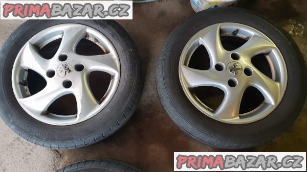 alu kola elektrony peugeot citroen 5 paprsku 4x108 6.5jx15 et28 pneu 195/55 r15