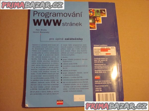 Programování WWW stránek pro začátečníky Programování WWW stránek pro začátečníky