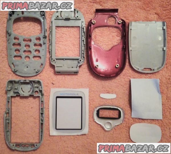 Motorola V300 - kompletní sada všech krytů a plastů - 8 částí - vše nové!!!