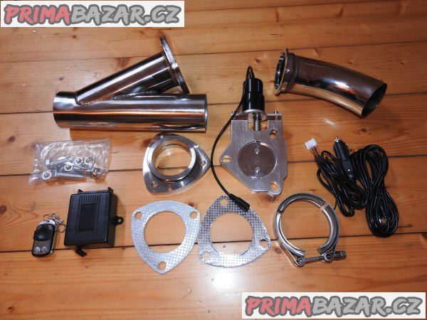 Elektrická NEREZ klapka výfuku 63 mm Nová dálkové ovládání Elektrická NEREZ klapka výfuku 63 mm Nová dálkové ovládání