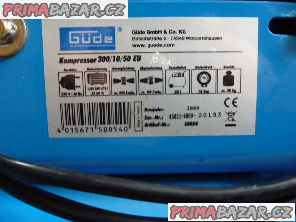 Kompresor Güde 300/10/50 EU Kompresor Güde 300/10/50 EU