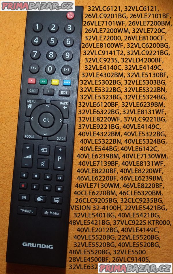 Dálkový ovladač pro TV Grundig RC3214803-01 TP6187R. Dálkový ovladač pro TV Grundig RC3214803-01 TP6187R.