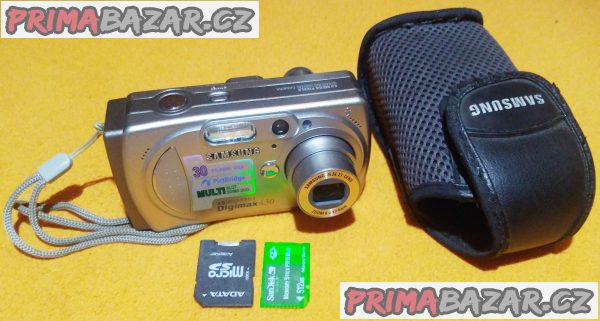 Digitální foťák a kamera Samsung Digimax 430 + 4 DÁRKY!!! Digitální foťák a kamera Samsung Digimax 430 + 4 DÁRKY!!!