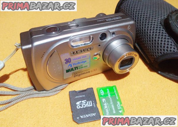 Digitální foťák a kamera Samsung Digimax 430 + 4 DÁRKY!!! Digitální foťák a kamera Samsung Digimax 430 + 4 DÁRKY!!!