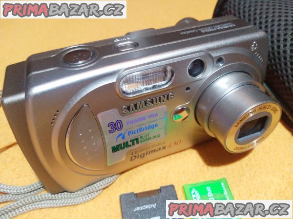 Digitální foťák a kamera Samsung Digimax 430 + 4 DÁRKY!!! Digitální foťák a kamera Samsung Digimax 430 + 4 DÁRKY!!!