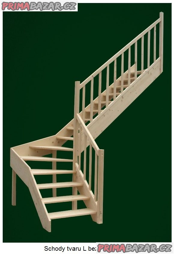 Dřevěné smrkové schodiště