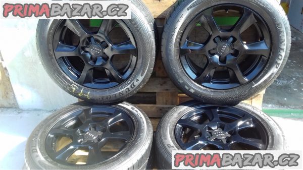 5x112 R16 - černá hliníková originál sada Audi - 225/55 R16