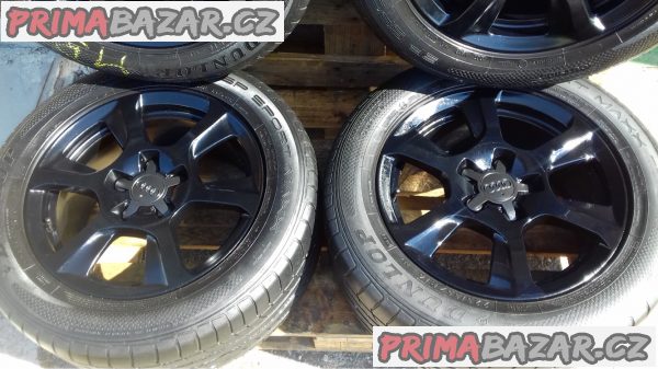 5x112 R16 - černá hliníková originál sada Audi - 225/55 R16