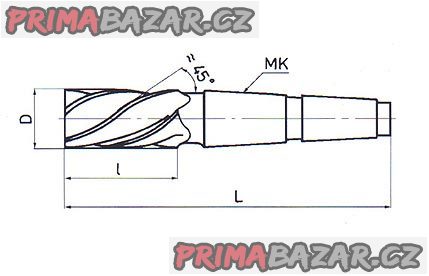 Fréza válcová 50x150 pravoř. s kuželovou stopkou Mk 5 (NOVÁ)