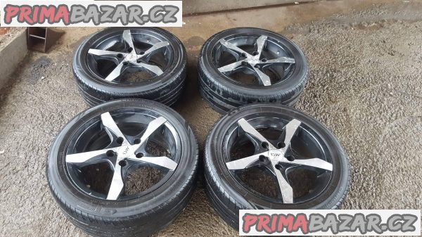 alu kola elektrony RSW černo stříbrný lak 5x120 7jx16 et35 pneu 205/50 r16