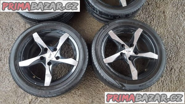 alu kola elektrony RSW černo stříbrný lak 5x120 7jx16 et35 pneu 205/50 r16