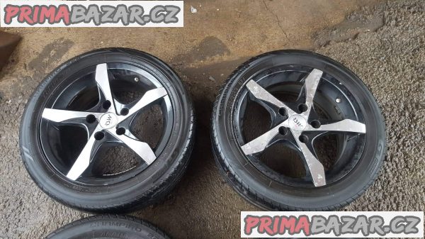 alu kola elektrony RSW černo stříbrný lak 5x120 7jx16 et35 pneu 205/50 r16