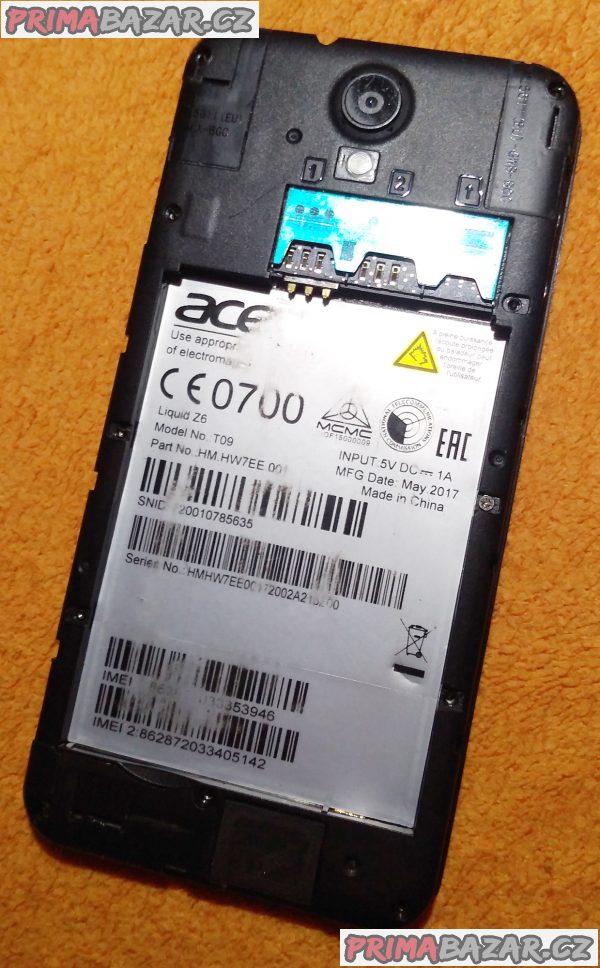 Acer Liquid Z6 - k opravě nebo na náhradní díly!!! Acer Liquid Z6 - k opravě nebo na náhradní díly!!!