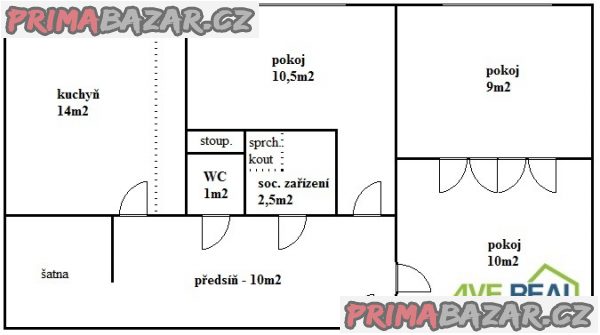 Pronájem zařízeného bytu 2+1 (3+1) - 57m2, Praha 8 – Libeň, ul. Pod Bání