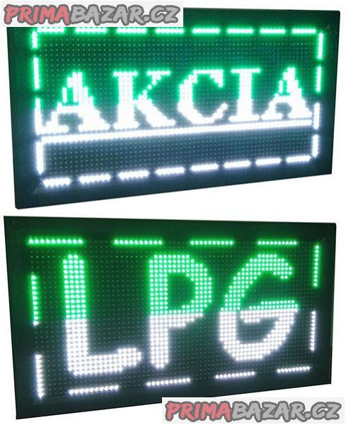 Světelná 3 barevná LED reklama na běžící text 105x40cm