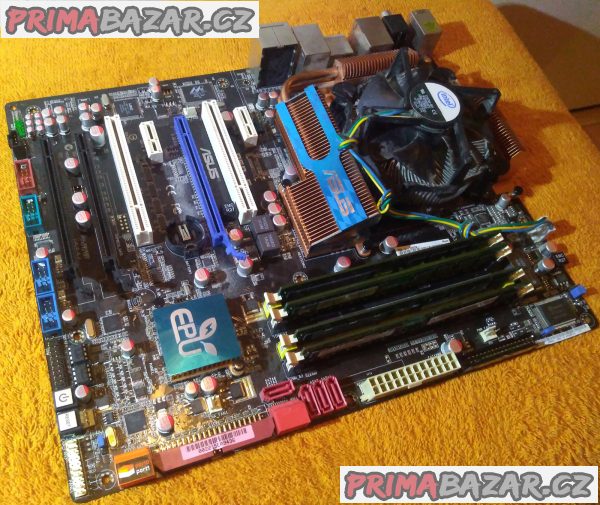 Základní deska ASUS P5Q-E + procesor a chladič a 4 GB RAM!!! Základní deska ASUS P5Q-E + procesor a chladič a 4 GB RAM!!!