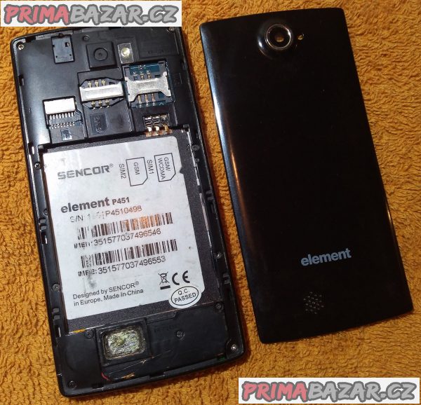 Sencor element P451 na 2 SIM - k opravě nebo na náhradní díly!!! Sencor element P451 na 2 SIM - k opravě nebo na náhradní díly!!!