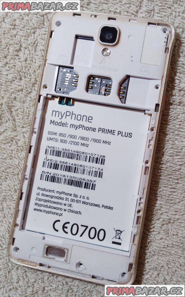 Mobil myPhone PRIME PLUS na 2 SIM - k opravě nebo na náhradní díly!!! Mobil myPhone PRIME PLUS na 2 SIM - k opravě nebo na náhradní díly!!!