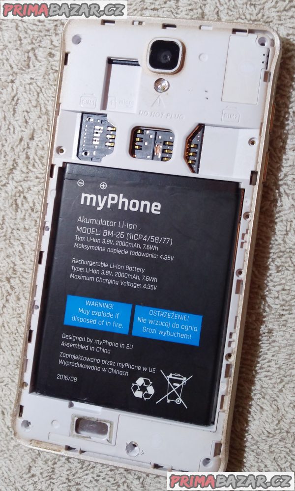 Mobil myPhone PRIME PLUS na 2 SIM - k opravě nebo na náhradní díly!!! Mobil myPhone PRIME PLUS na 2 SIM - k opravě nebo na náhradní díly!!!