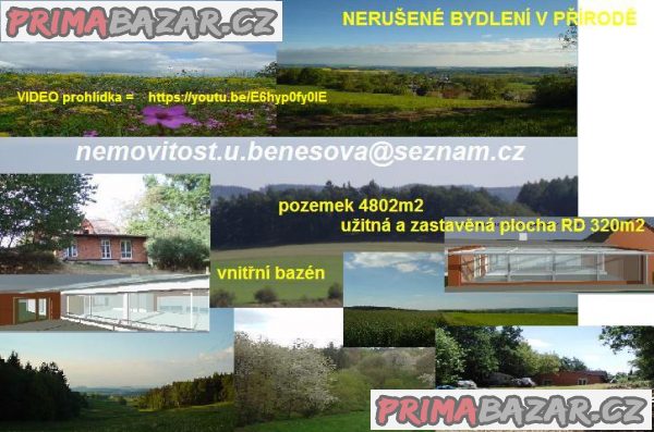 RD novostavba nedaleko Prahy,příroda+bazén,320m2,pozem4802m2,bus,vlak,D3 RD novostavba nedaleko Prahy,příroda+bazén,320m2,pozem4802m2,bus,vlak,D3
