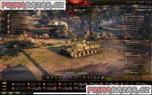 World of Tanks WoT-účet-2600 wn8 obj.907