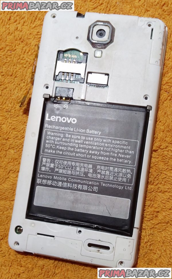 Lenovo A536 s 8GB a na 2 SIM - k opravě nebo na náhradní díly. Lenovo A536 s 8GB a na 2 SIM - k opravě nebo na náhradní díly.