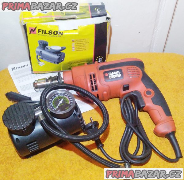 Vrtačka s příklepem Black & Decker 710 W + ZDARMA kompresor!!! Vrtačka s příklepem Black & Decker 710 W + ZDARMA kompresor!!!
