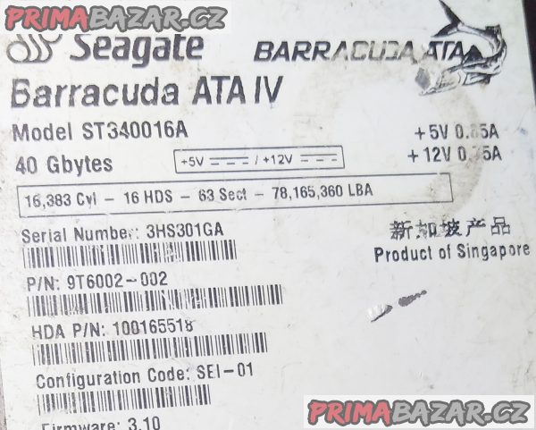Rychlý vnitřní HDD Seagate 500 GB + ZDARMA 40 GB!!! Rychlý vnitřní HDD Seagate 500 GB + ZDARMA 40 GB!!!