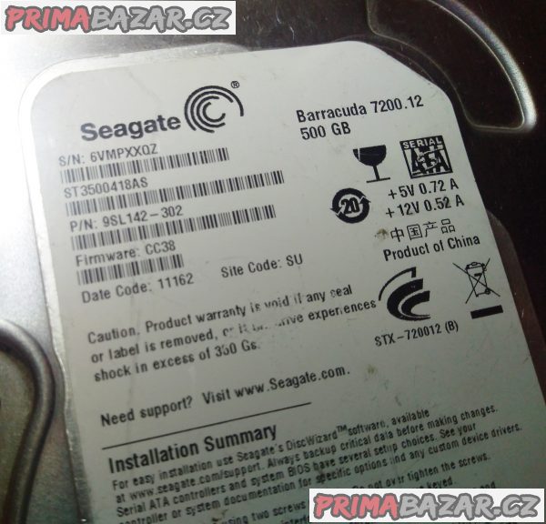Rychlý vnitřní HDD Seagate 500 GB + ZDARMA 40 GB!!! Rychlý vnitřní HDD Seagate 500 GB + ZDARMA 40 GB!!!