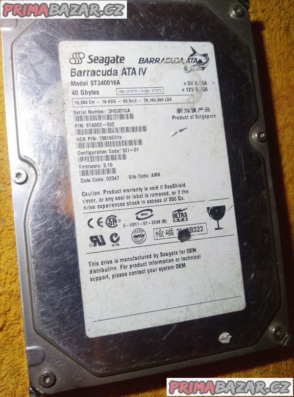 Rychlý vnitřní HDD Seagate 500 GB + ZDARMA 40 GB!!! Rychlý vnitřní HDD Seagate 500 GB + ZDARMA 40 GB!!!