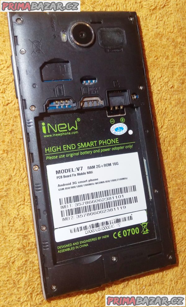 Mobil iNew V7 na 2 SIM - k opravě nebo na náhradní díly!!!