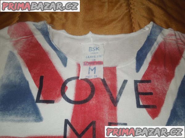 Dámské tričko BSK London, bavlna, vel. M Dámské tričko BSK London, bavlna, vel. M