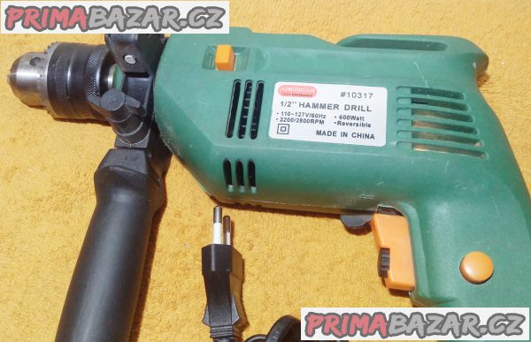 Vrtačka s příklepem American 600 W + 4 DÁRKY!!! Vrtačka s příklepem American 600 W + 4 DÁRKY!!!