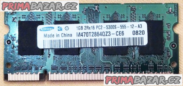 RAM paměti pro PC i notebooky - DDR-DDR2-DDR3 - 512MB až 2GB.